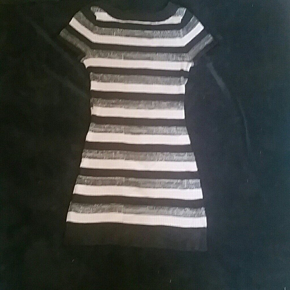Bongo black/grey ribbed dress size L